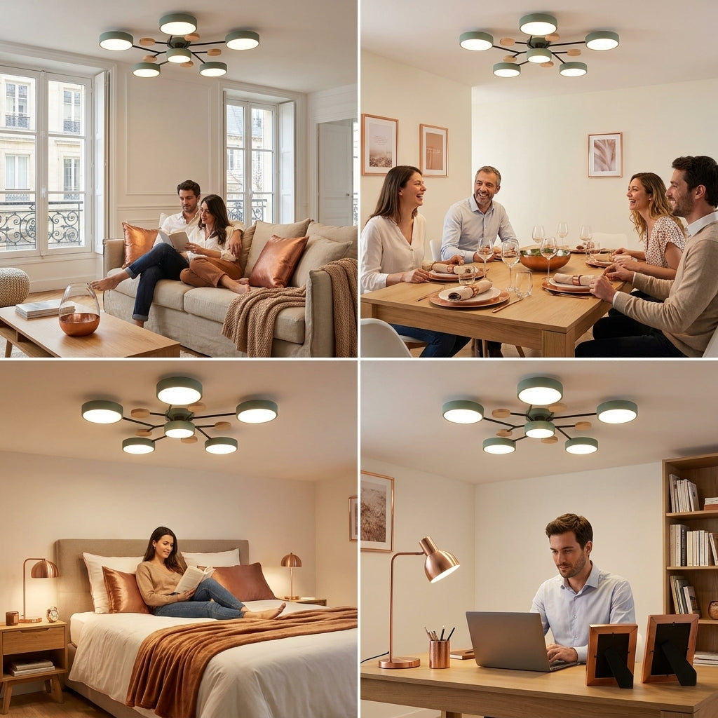 Lumivère – Plafonnier LED Multi-Bras Design