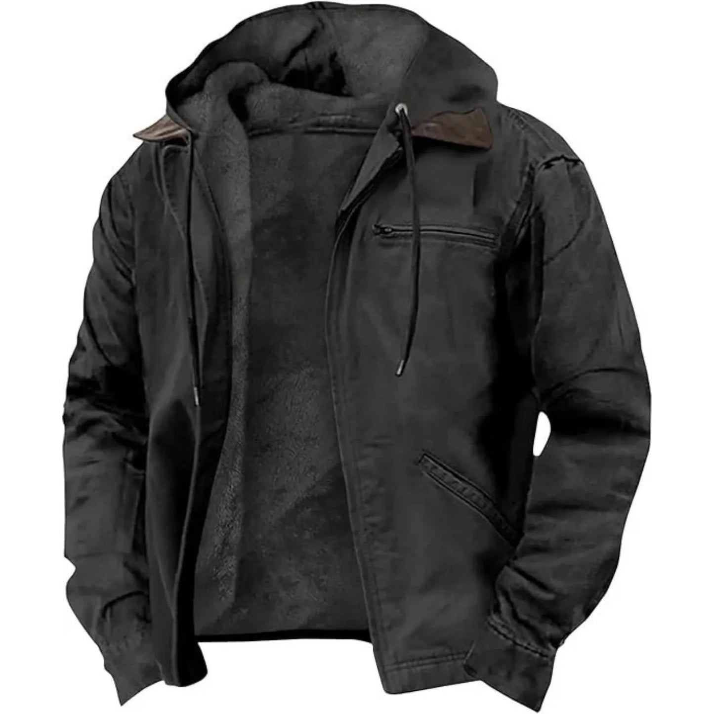 FleeceShield - Veste homme doublée polaire avec capuche coupe-vent