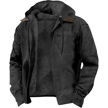 FleeceShield - Veste homme doublée polaire avec capuche coupe-vent