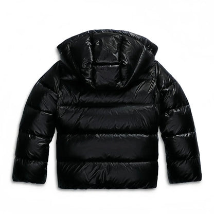 Veste Femme à Capuche Matelassée Brillante Zippée