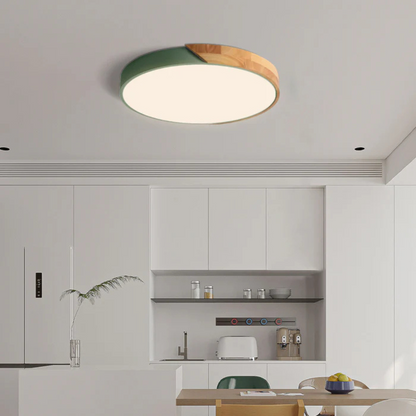 Plafonnier LED Design Scandinave - Bois Naturel et Acrylique
