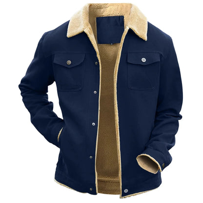 WarmShield - Veste d'hiver doublée sherpa pour homme