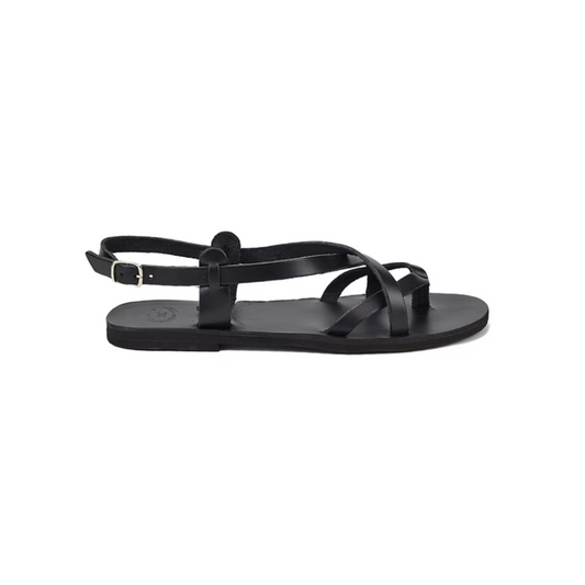 Sandales grecques en cuir véritable pour femme