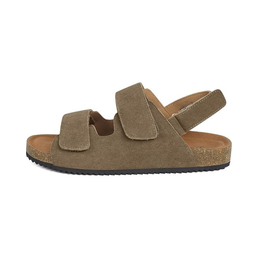 Sandales homme en cuir ouvert confort