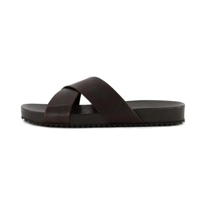 Sandales homme en simili cuir – Modèle à enfiler au style décontracté - FLEZIO
