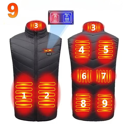 HEATLUX – Veste Auto-Chauffante Mixte à 21 Zones en Coton