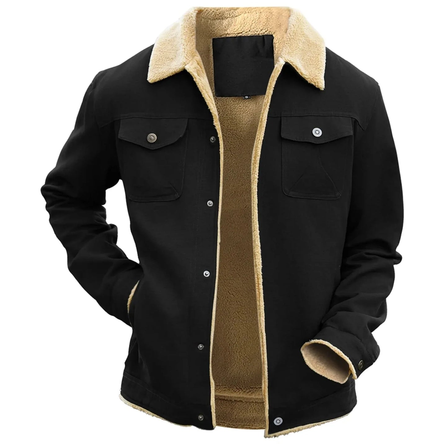 WarmShield - Veste d'hiver doublée sherpa pour homme