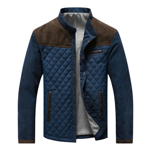 Veste Homme Matelassée Empiècements Suédine