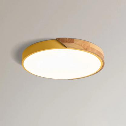 Plafonnier LED Design Scandinave - Bois Naturel et Acrylique