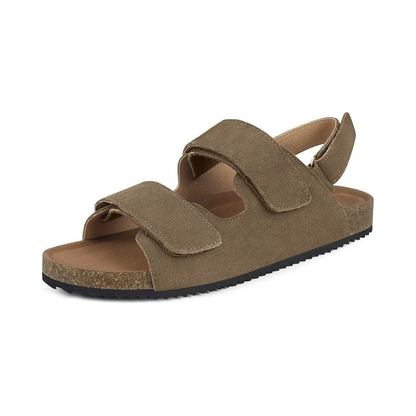 Sandales homme en cuir ouvert confort