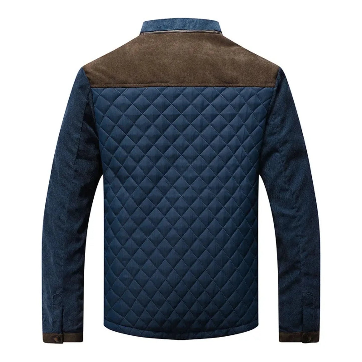 Veste Homme Matelassée Empiècements Suédine