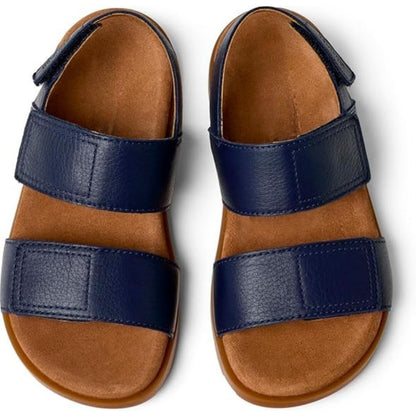 Sandales unisexes à deux brides en cuir de qualité, semelles en caoutchouc antidérapantes