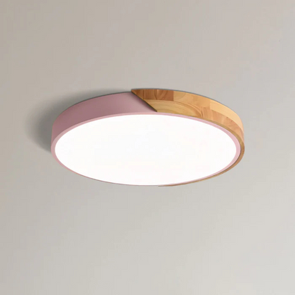Plafonnier LED Design Scandinave - Bois Naturel et Acrylique