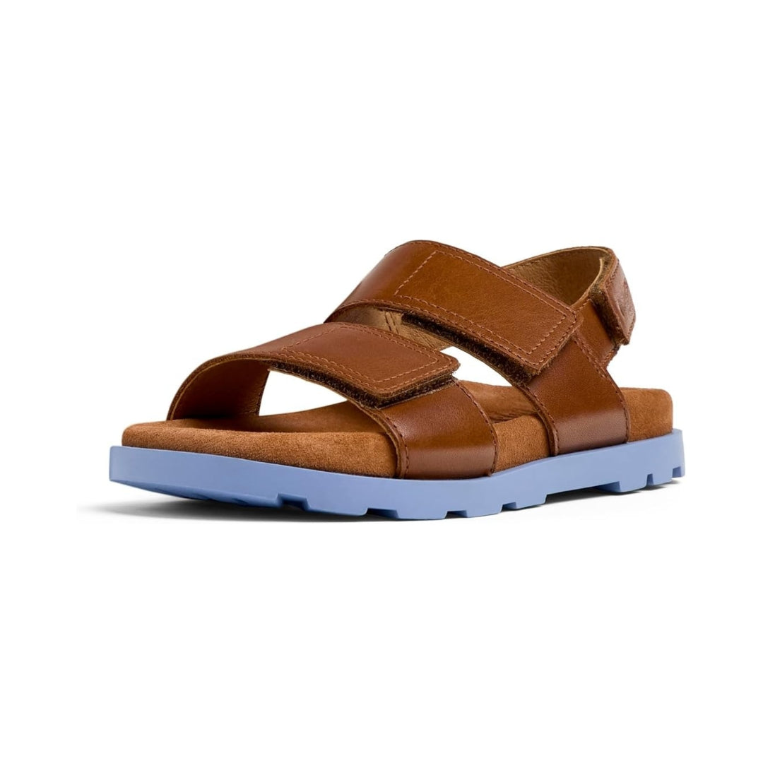 Sandales unisexes à deux brides en cuir de qualité, semelles en caoutchouc antidérapantes