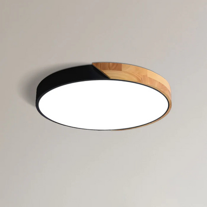 Plafonnier LED Design Scandinave - Bois Naturel et Acrylique