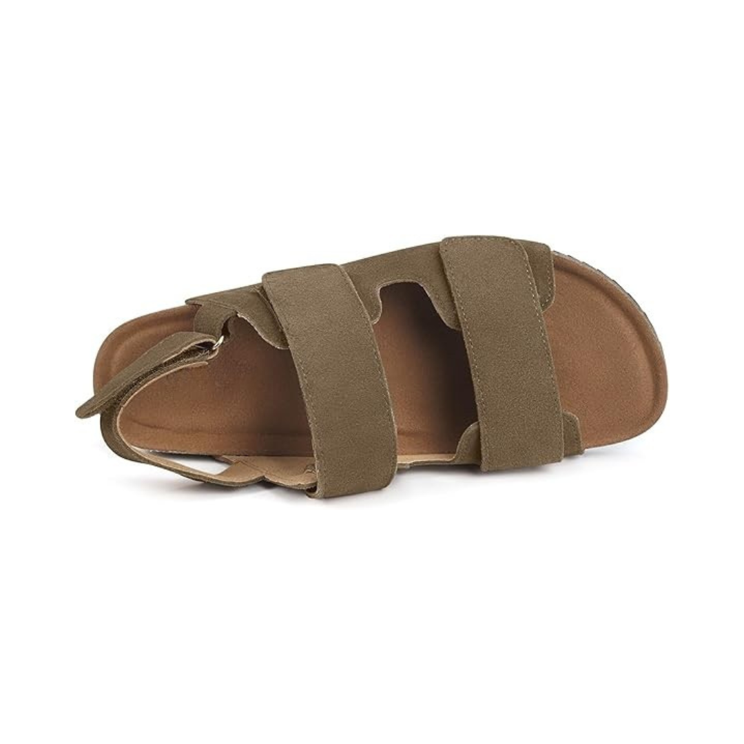 Sandales homme en cuir ouvert confort