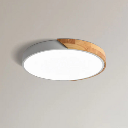 Plafonnier LED Design Scandinave - Bois Naturel et Acrylique