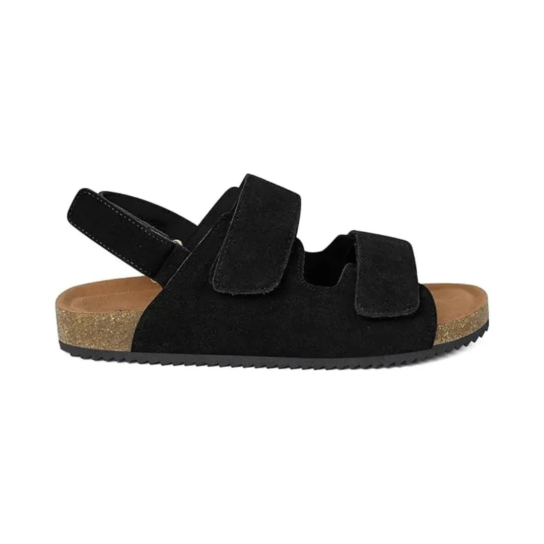 Sandales unisexes en daim avec triple velcro – Semelle liège et maintien confort - FLEZIO