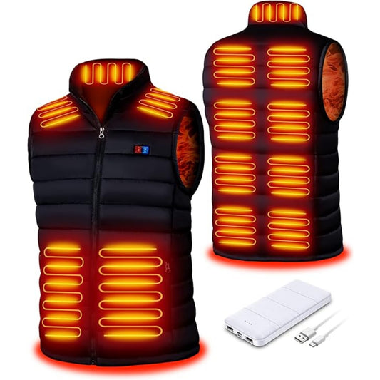 HEATLUX – Veste Auto-Chauffante Mixte à 21 Zones en Coton
