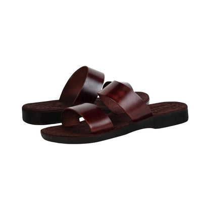 Sandales en cuir véritable et daim pour un confort naturel