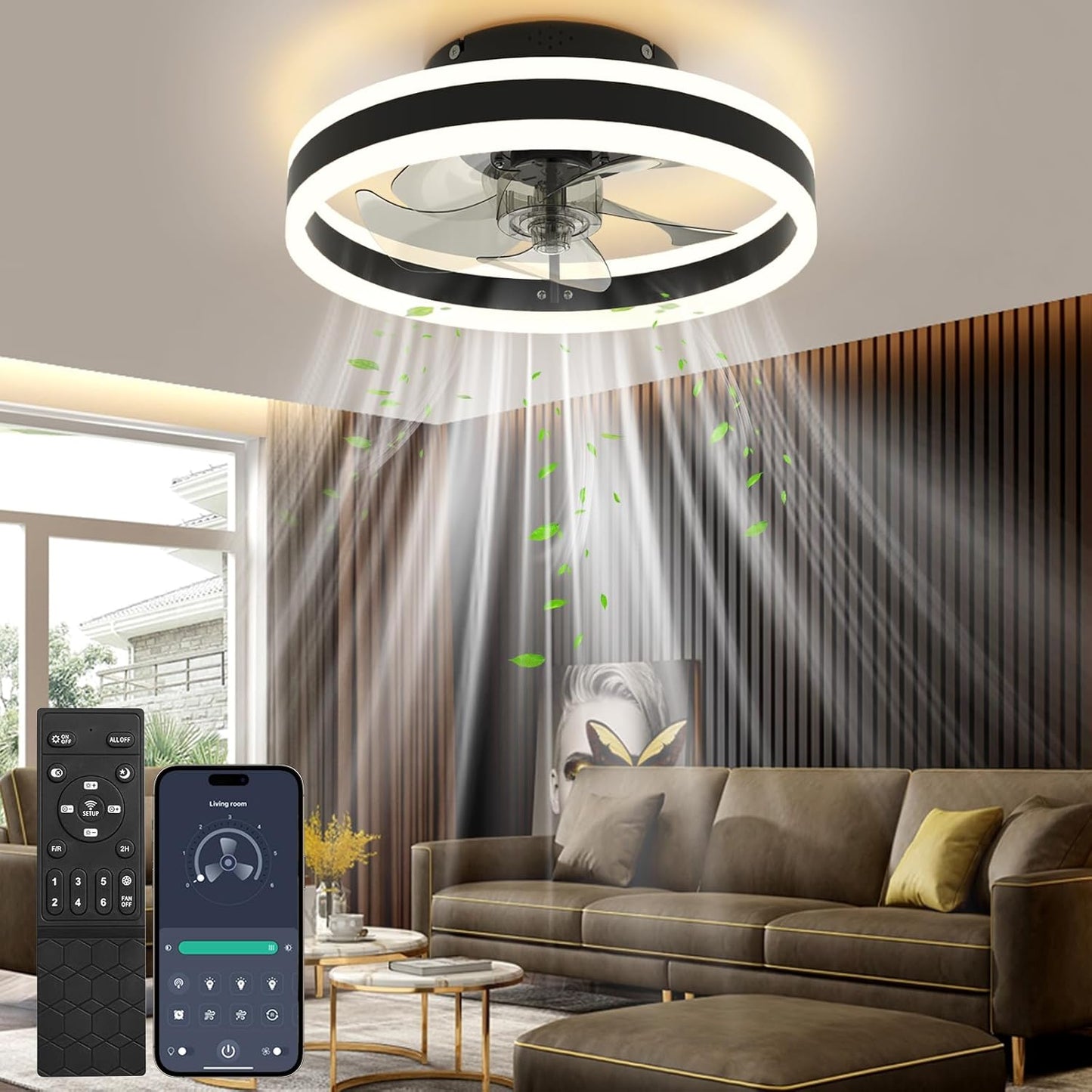 Aériva – Plafonnier Ventilateur LED