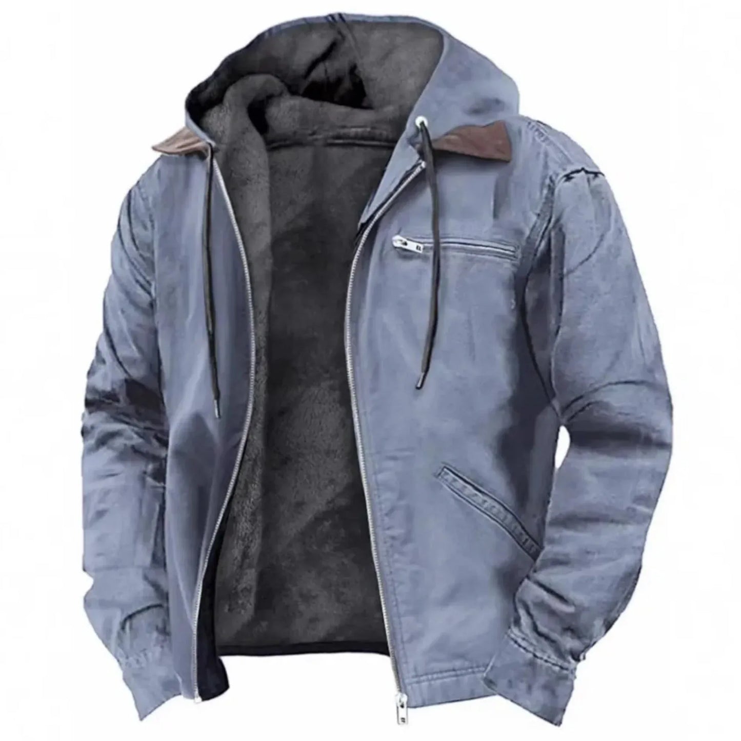 FleeceShield - Veste homme doublée polaire avec capuche coupe-vent