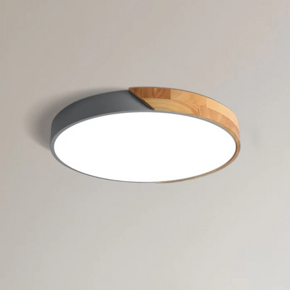 Plafonnier LED Design Scandinave - Bois Naturel et Acrylique