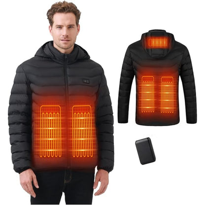 HEATLUX – Veste Auto-Chauffante Mixte à 21 Zones en Coton