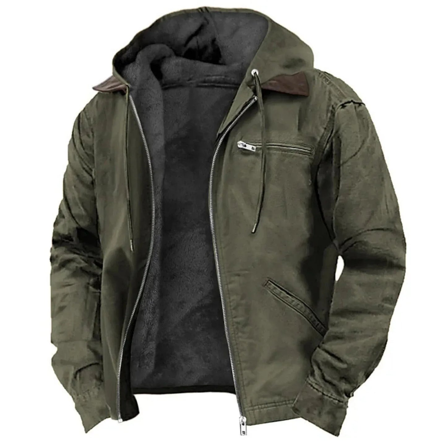 FleeceShield - Veste homme doublée polaire avec capuche coupe-vent