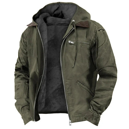 FleeceShield - Veste homme doublée polaire avec capuche coupe-vent
