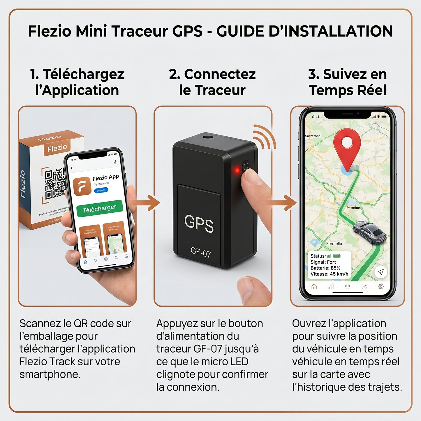 Traqvio – Mini Traceur GPS Voiture Sans Abonnement