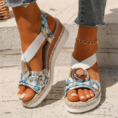 Sandales Compensées Femme Talon 5,5 cm