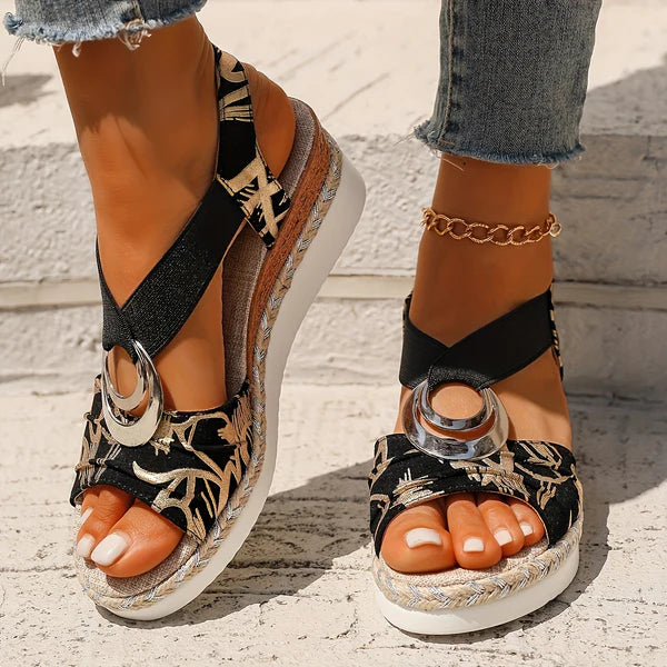 Sandales Compensées Femme Talon 5,5 cm