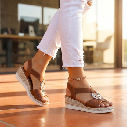 Sandales Compensées Femme Talon 5,5 cm