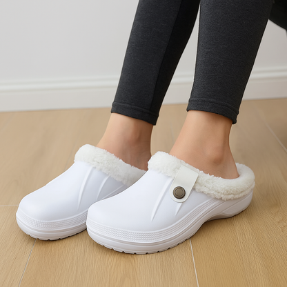 Sabots femme doublés en peluche, imperméables