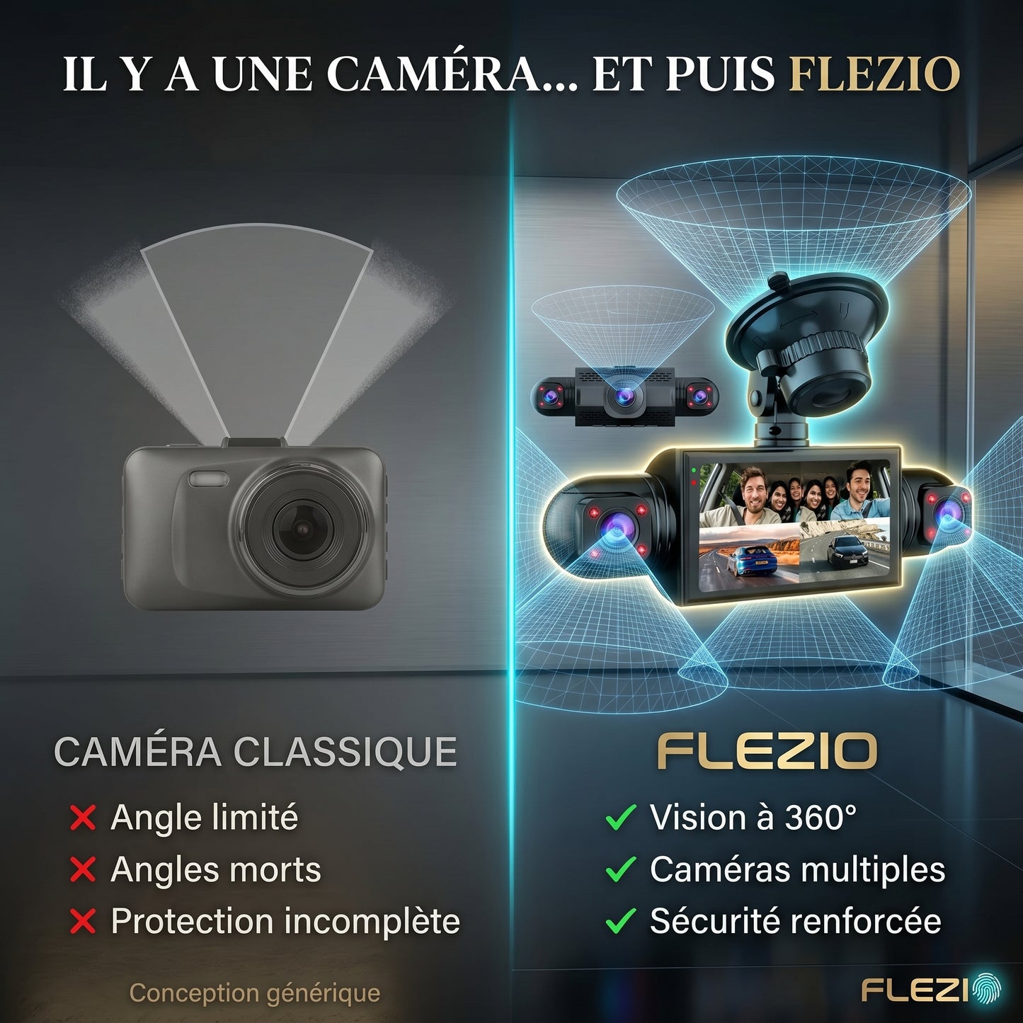 Visorix – Caméra Voiture 360° Dashcam