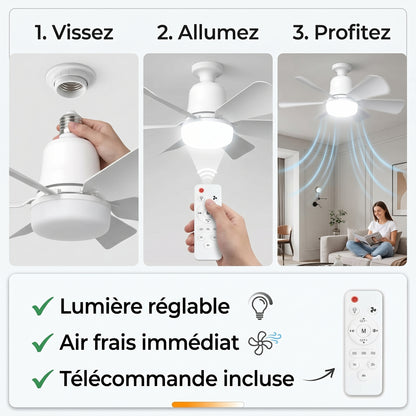 Veltara – Plafonnier Ventilateur LED