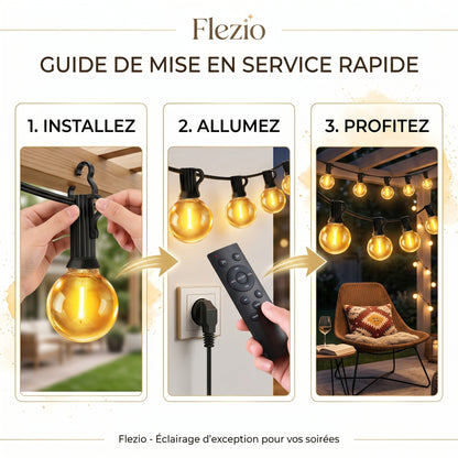 Lumivane – Guirlande Lumineuse Extérieur Guinguette