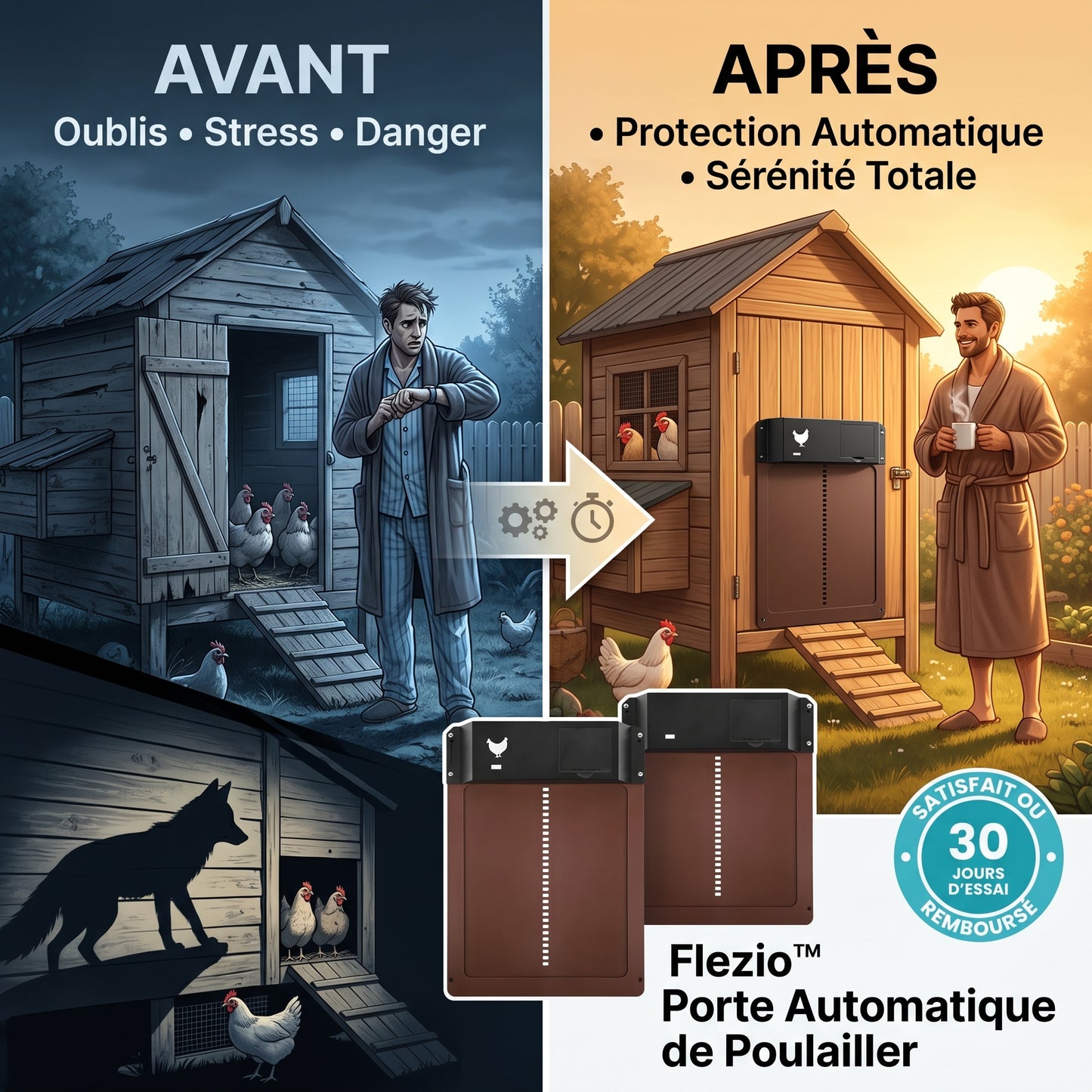 Cloriva – Meilleure Porte Automatique de Poulailler
