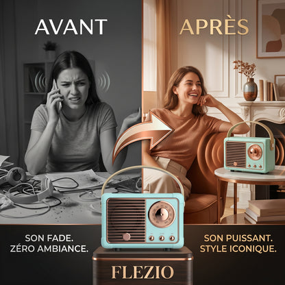 Enceinte Bluetooth Vintage Portable - USB et Carte TF