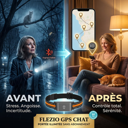 Felinox – Collier GPS Chat Sans Abonnement