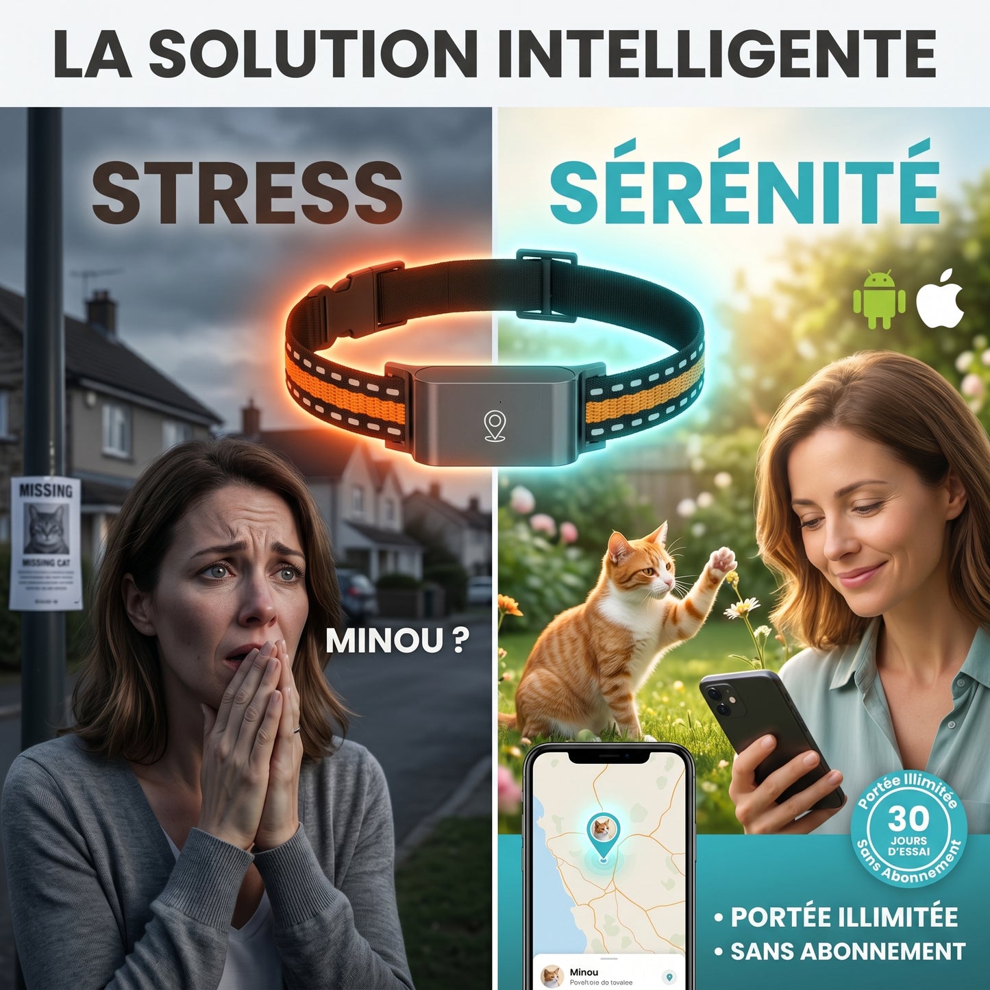 Félinex – Collier GPS Chat Sans Abonnement