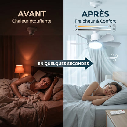 Veltara – Plafonnier Ventilateur LED