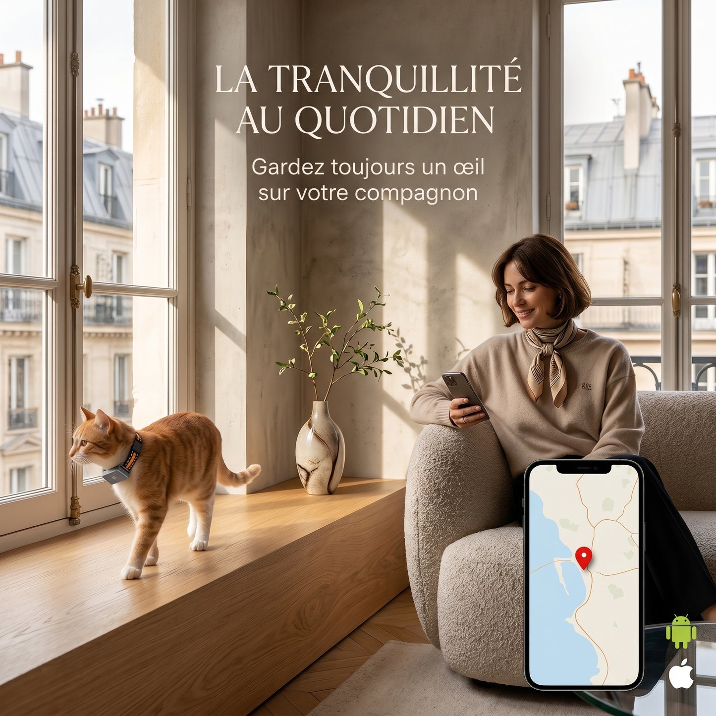 Felinox – Collier GPS Chat Sans Abonnement