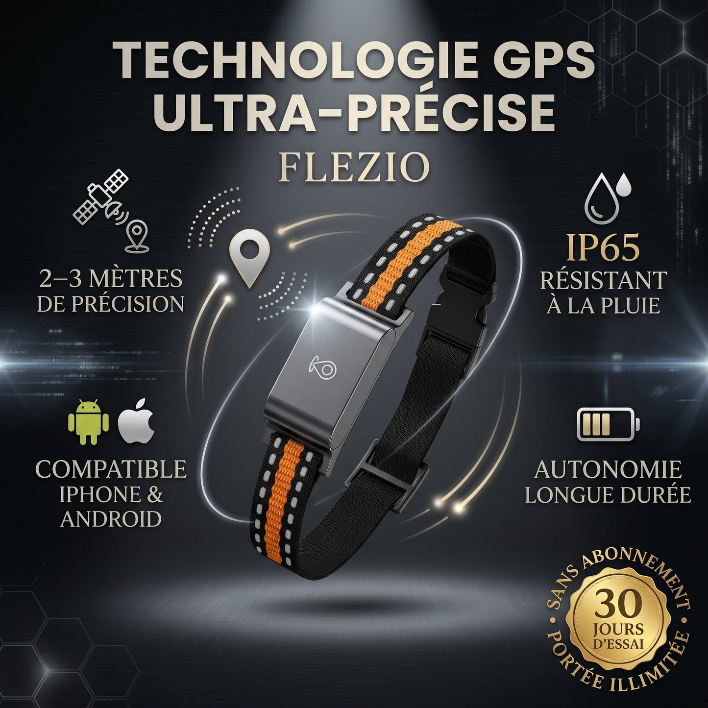 Felinox – Collier GPS Chat Sans Abonnement