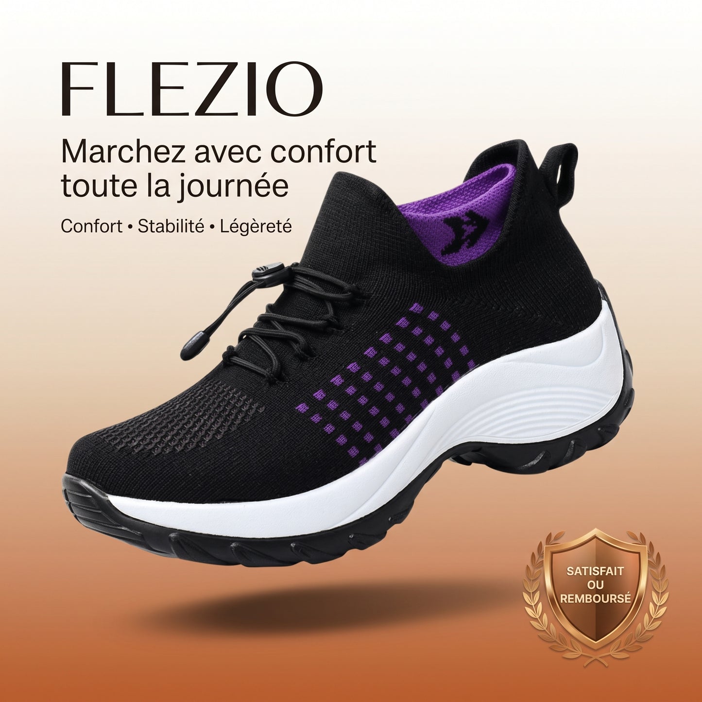 Sneakers Confort Femme Semelle Amortissante