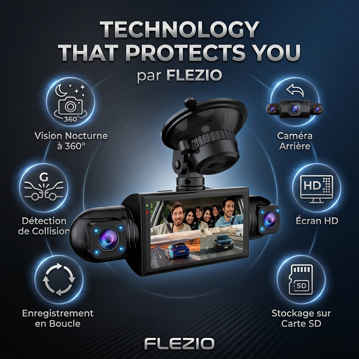 Visorix – Caméra Voiture 360° Dashcam