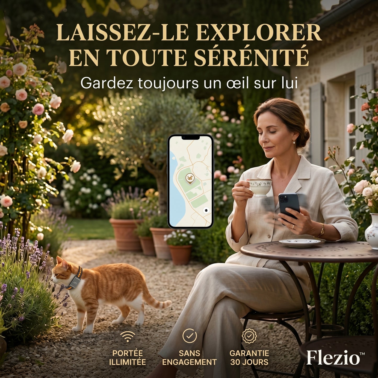 Félinex – Collier GPS Chat Sans Abonnement