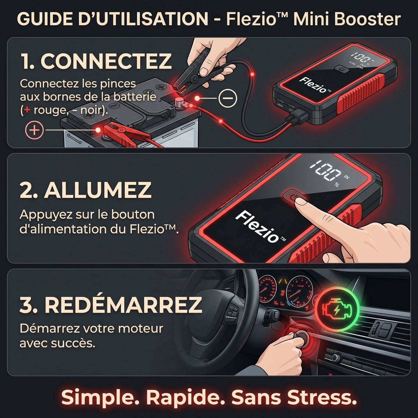 Voltène – Mini Booster Batterie Voiture 12V