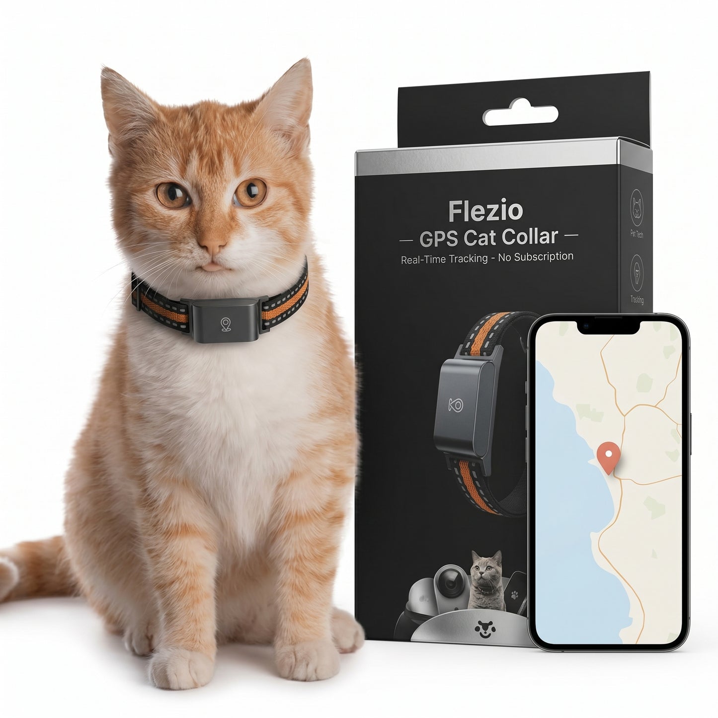 Felinox – Collier GPS Chat Sans Abonnement